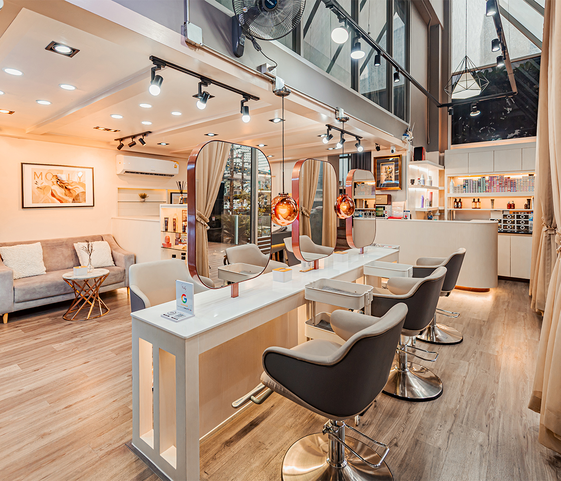 ภายในร้านทำผมพหลโยธิน Molly Hair Studio